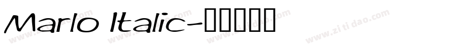 Marlo Italic字体转换